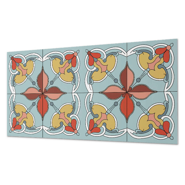 Rechteckige wandpaneel selbstklebend Blumenmotiv mit dezenten Akzenten