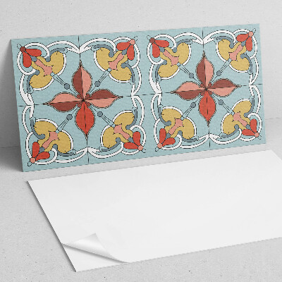 Rechteckige wandpaneel selbstklebend Blumenmotiv mit dezenten Akzenten
