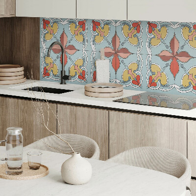 Rechteckige wandpaneel selbstklebend Blumenmotiv mit dezenten Akzenten