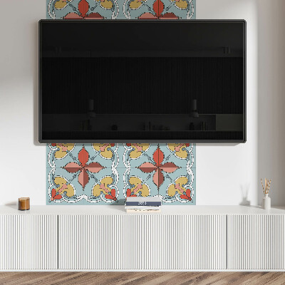 Rechteckige wandpaneel selbstklebend Blumenmotiv mit dezenten Akzenten