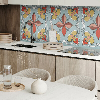 Rechteckige wandpaneel selbstklebend Blumenmotiv mit dezenten Akzenten