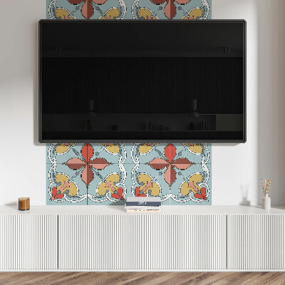 Rechteckige wandpaneel selbstklebend Blumenmotiv mit dezenten Akzenten