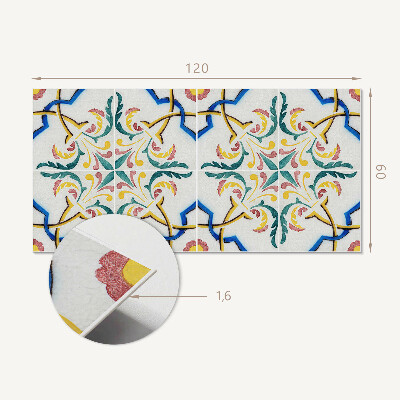 Rechteckige wandpaneel selbstklebend Pflanzenornamente im eleganten Stil