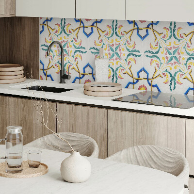 Rechteckige wandpaneel selbstklebend Pflanzenornamente im eleganten Stil