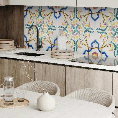 Rechteckige wandpaneel selbstklebend Pflanzenornamente im eleganten Stil