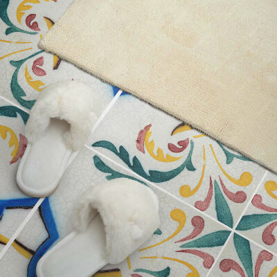Rechteckige wandpaneel selbstklebend Pflanzenornamente im eleganten Stil