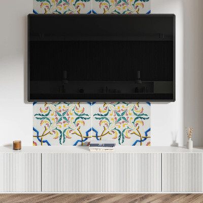 Rechteckige wandpaneel selbstklebend Pflanzenornamente im eleganten Stil