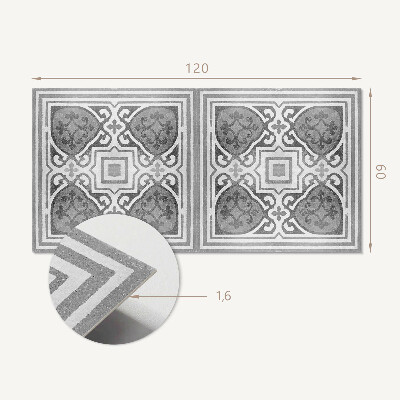 Rechteckige wandpaneel Ornamente in harmonischer Symmetrie