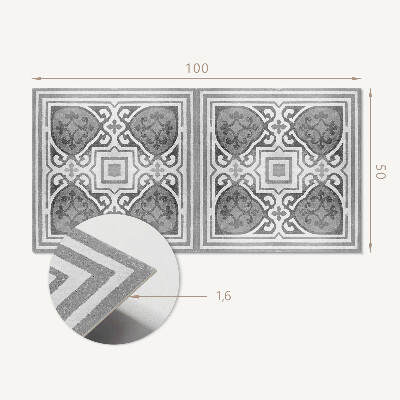 Rechteckige wandpaneel Ornamente in harmonischer Symmetrie