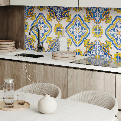 Rechteckige wandpaneel selbstklebend Blumenmosaik im künstlerischen Stil