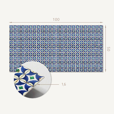 Rechteckige wandpaneel Gekacheltes geometrisches Motiv