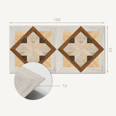 Rechteckige wandpaneel Formen in einem geometrischen Quadrat