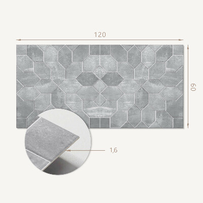 Rechteckige wandpaneel selbstklebend Sechseckiges Mosaik im geometrischen Stil