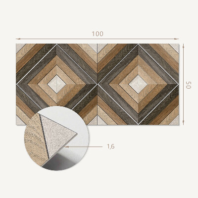 Rechteckige wandpaneel selbstklebend Geometrische Rauten im modernen Stil