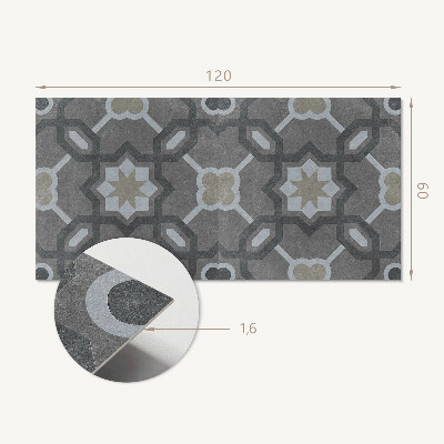 Rechteckige wandpaneel selbstklebend Fliesenmuster im geometrischen Stil