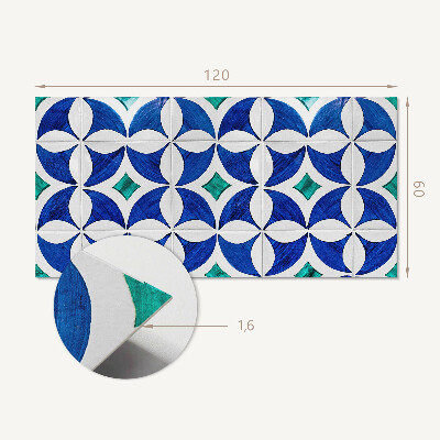 Rechteckige wandpaneel Fliesenmuster im geometrischen Stil