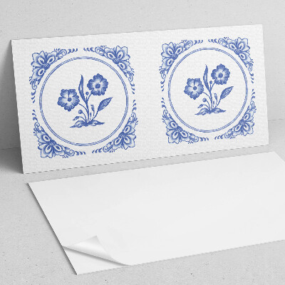 Rechteckige wandverkleidung innen Blumenmotiv im Kreis