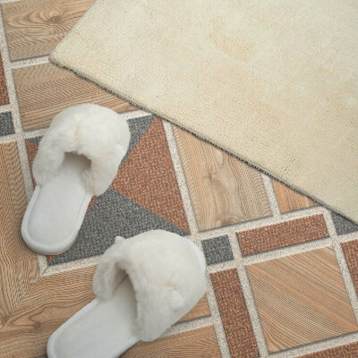 Rechteckige wandpaneel selbstklebend Geometrisches Muster mit Naturholz