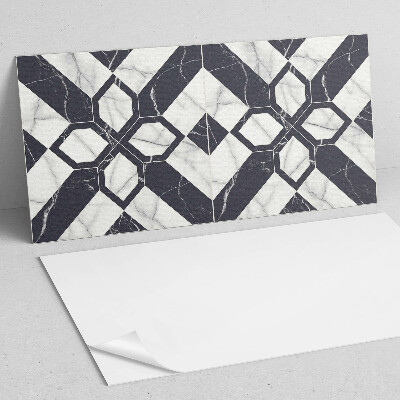 Rechteckige wandverkleidung innen Marmormuster in geometrischen Formen