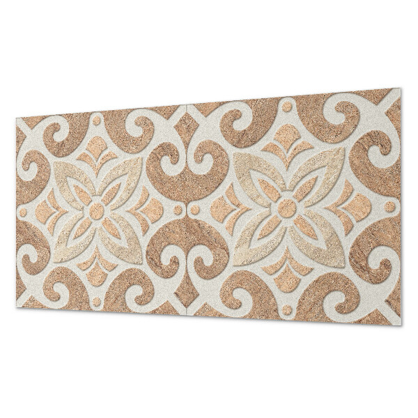 Rechteckige wandpaneel selbstklebend Blumenmotiv mit dekorativen Details
