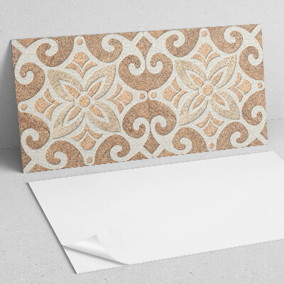 Rechteckige wandpaneel selbstklebend Blumenmotiv mit dekorativen Details