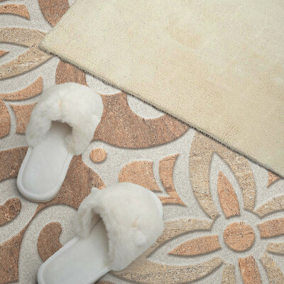 Rechteckige wandpaneel selbstklebend Blumenmotiv mit dekorativen Details