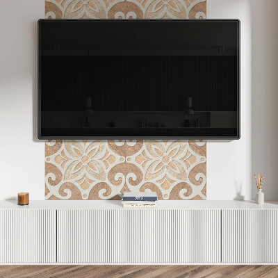 Rechteckige wandpaneel selbstklebend Blumenmotiv mit dekorativen Details