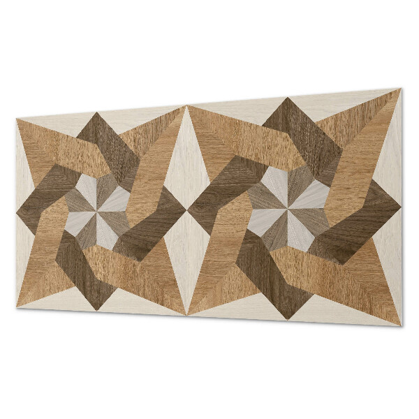 Rechteckige wandpaneel Polygonales Mosaik aus Holz