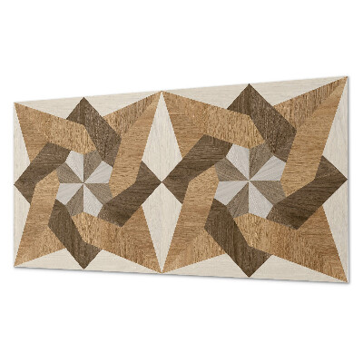 Rechteckige wandpaneel Polygonales Mosaik aus Holz