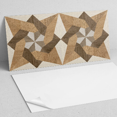 Rechteckige wandpaneel Polygonales Mosaik aus Holz