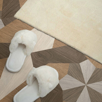 Rechteckige wandpaneel Polygonales Mosaik aus Holz