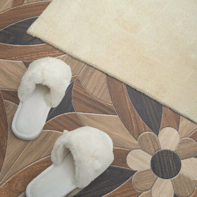 Rechteckige wandpaneel selbstklebend Blumenmuster inspiriert von Holz