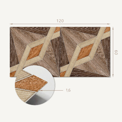 Rechteckige wandverkleidung innen Geometrisches Muster aus Naturholz