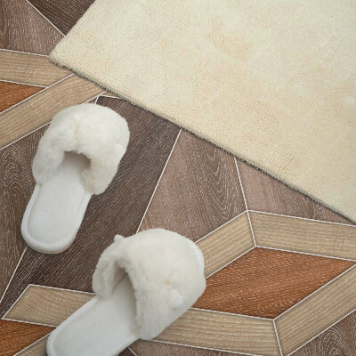 Rechteckige wandverkleidung innen Geometrisches Muster aus Naturholz