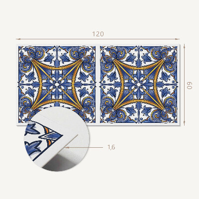 Rechteckige wandpaneel Pflanzenornamente im harmonischen Stil