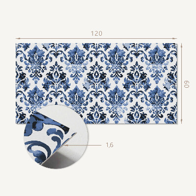 Rechteckige wandpaneel Blumenmotiv im Barockstil