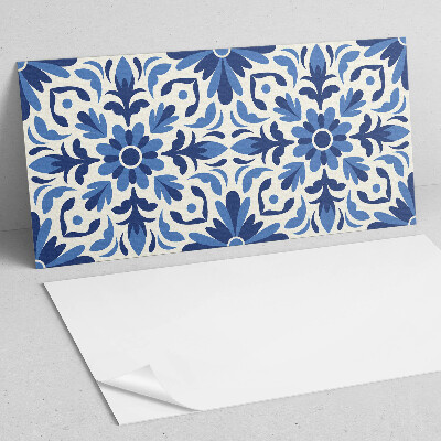 Rechteckige wandpaneel selbstklebend Blumenmotiv mit grünen Blättern