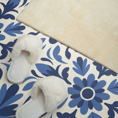 Rechteckige wandpaneel selbstklebend Blumenmotiv mit grünen Blättern