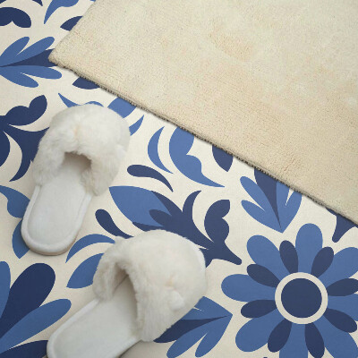 Rechteckige wandpaneel selbstklebend Blumenmotiv mit grünen Blättern