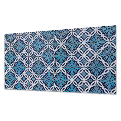 Rechteckige wandpaneel selbstklebend Muster aus Formen mit floralem Motiv
