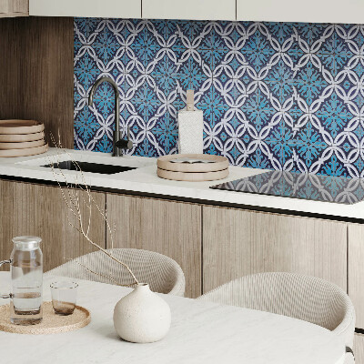 Rechteckige wandpaneel selbstklebend Muster aus Formen mit floralem Motiv