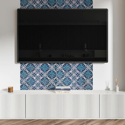Rechteckige wandpaneel selbstklebend Muster aus Formen mit floralem Motiv