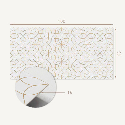 Rechteckige wandverkleidung innen Florale Geometrie im modernen Stil