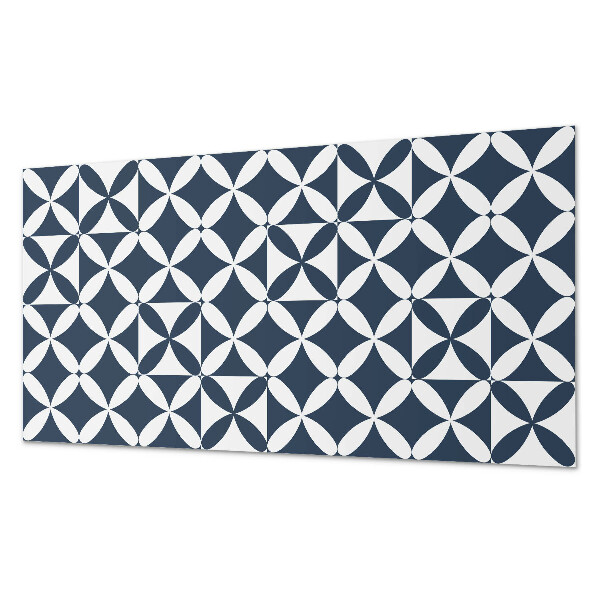 Rechteckige wandpaneel selbstklebend Blumenmotiv in geometrischen Formen