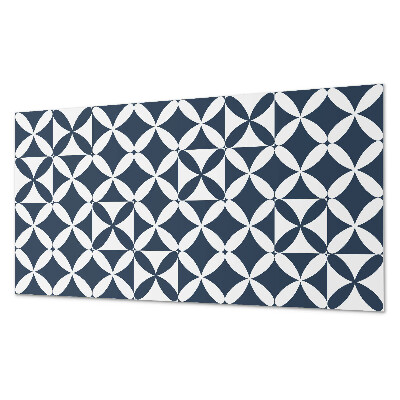 Rechteckige wandpaneel selbstklebend Blumenmotiv in geometrischen Formen