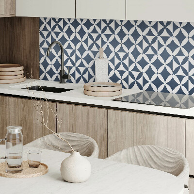 Rechteckige wandpaneel selbstklebend Blumenmotiv in geometrischen Formen