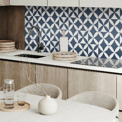 Rechteckige wandpaneel selbstklebend Blumenmotiv in geometrischen Formen