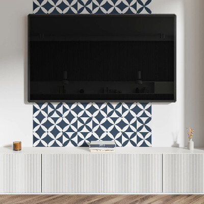 Rechteckige wandpaneel selbstklebend Blumenmotiv in geometrischen Formen