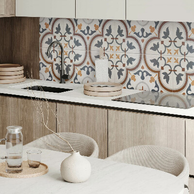 Rechteckige wandpaneel Kariertes Blumenmotiv