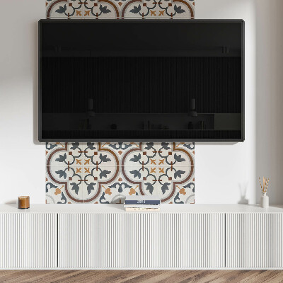 Rechteckige wandpaneel Kariertes Blumenmotiv